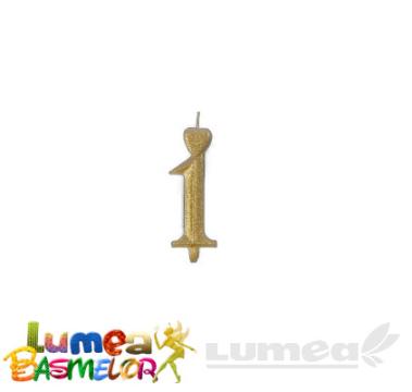 Lumanari cifre aur nr.1, 10 bucati - Lumea