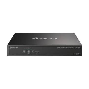 NVR 4K, 8 canale max. 8MP, 8 porturi PoE, Buget PoE 53W