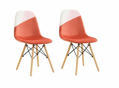 Set 2 scaune stil scandinav - coral de la Eve Nasia S.r.l
