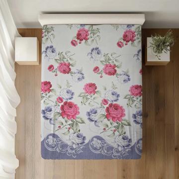 Cearceaf pat cu elastic, dimensiuni: 120x200x30, 100% bumbac