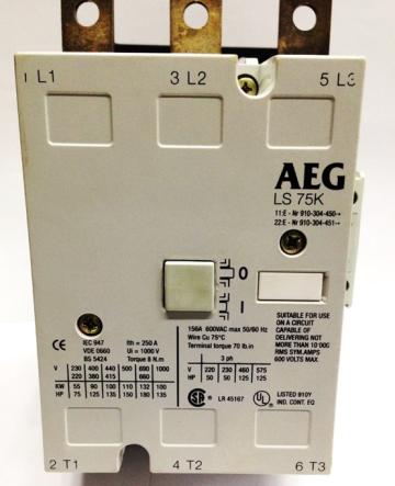 Contactor 75kW/400V, 2NO/2NC
