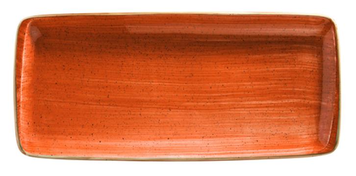 Platou dreptunghiular din portelan Bonna Terracota 34x16cm