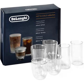 Set 6 pahare de sticla DeLonghi Hot Cold Collection de la Vending Master Srl