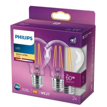 Becuri LED Philips Classic A60, EyeComfort, E27, 7W (60W) de la Eve Nasia S.r.l