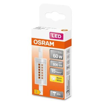 Bec LED Osram Slim Line, R7s, 7W (60W), 806 lm de la Eve Nasia S.r.l