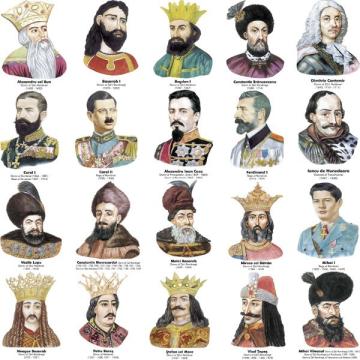 Portrete voievozi, domni si regi romani (20 portrete)