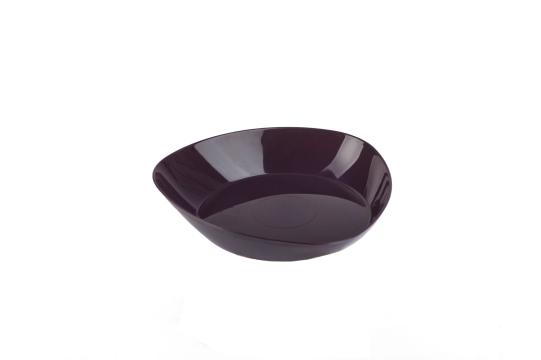 Suport ghiveci Triangle plastic, 18x3,5cm, violet inchis