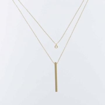 Colier din aur roz de 14K multilant