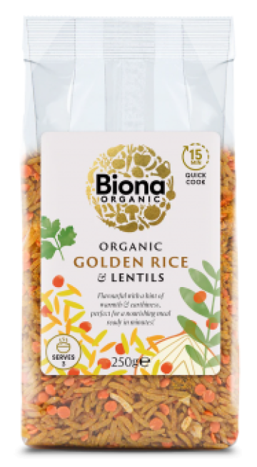 Orez auriu si linte bio 250g Biona