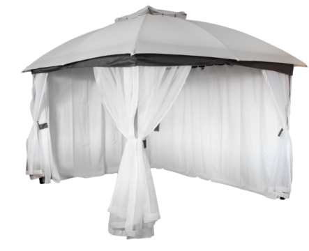 Foisor 4 laturi cu perdele si lampa iluminare Raki 3x3,6 m de la Kalina Textile SRL