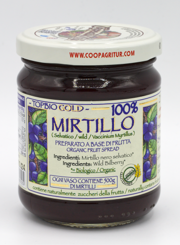Gem de afine salbatice eco, fruct 100%, 215 gr