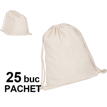 Rucsac bumbac natur, C8, 25 bucati de la Best Media Style Srl
