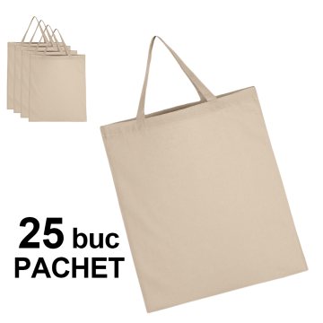 Sacosa bumbac toarta scurta SH, 25 bucati de la Best Media Style Srl