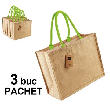 Sacosa iuta, clasic - toarta verde, 3 bucati de la Best Media Style Srl