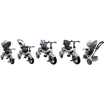 Tricicleta cu pedale 3 in 1 R-Sport T3 - gri de la Montana Imobiliare Srl