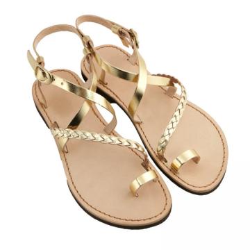 Sandale Romane Ruth Aurii de la Ana Shoes Factory Srl