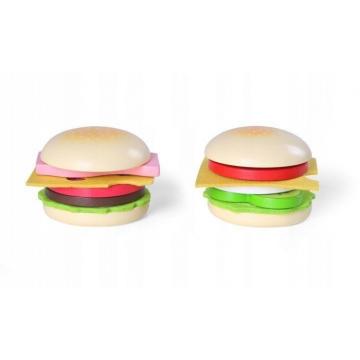 Jucarie set de 2 burgeri din lemn Ecotoys 4220