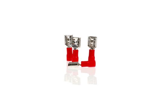 Papuc electric auto izolat rosu - tata 6.3mm - set 10