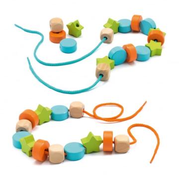 Jucarie margele de insirat din lemn, Djeco