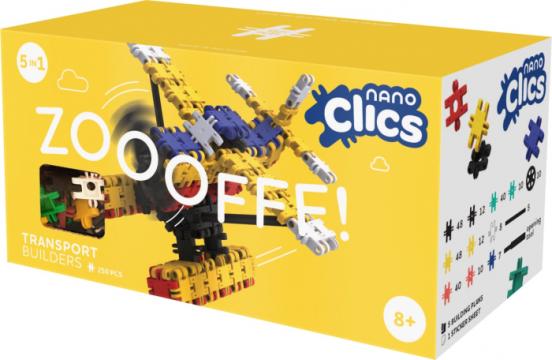Jucarie Nano Clics pentru construit vehicule 250 piese