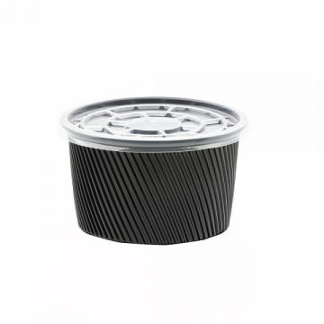 Bol negru PP + capac transparent, 473ml (25buc)