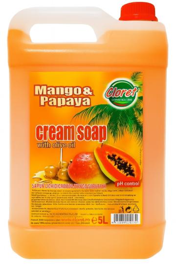 Sapun lichid exotic mango si papaya - 5 litri