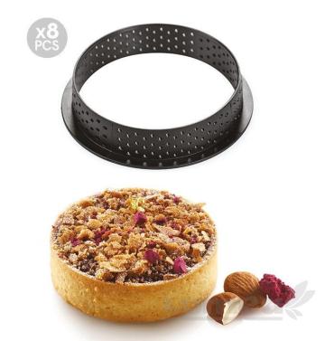 Set forma Tarte Ring Round, 8 buc. - SilikoMart de la Lumea Basmelor International Srl