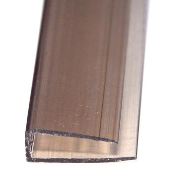 Profil policarbonat de capat U 8mm fumuriu / 2.1 m de la URBANIX SRL