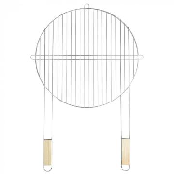 Gratar rotund cu maner din lemn 51 cm