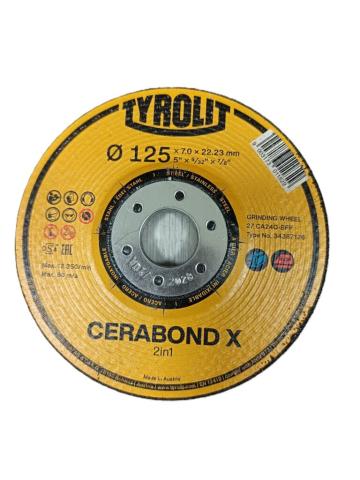 Disc polizare Cerabond X 125x7 - 10 buc/pachet Tyrolit