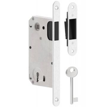 Broasca magnetica crom satin 90/50 cheie de la Manere Usi Srl