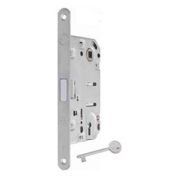 Broasca magnetica mediana crom satin 90/50 cheie de la Manere Usi Srl