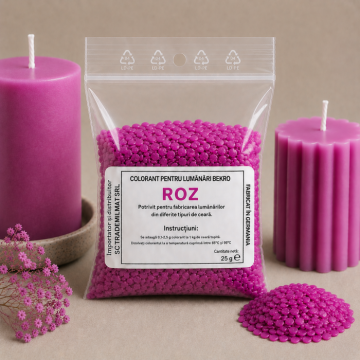 Colorant lumanari Bekro - roz, 25 g