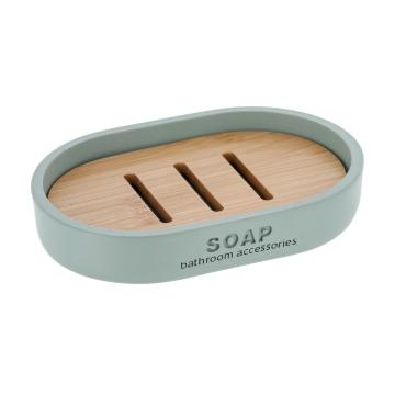 Sapuniera polirasina / bambus - menta de la URBANIX SRL