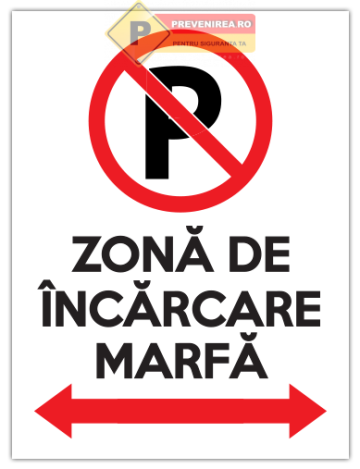 Semn pentru zona de incarcare marfa