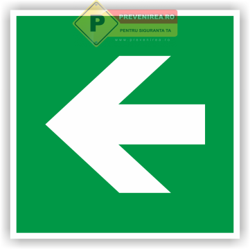 Eticheta iesire sageata stanga - indicator evacuare