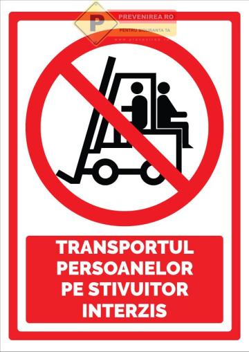 Indicatoare pentru transportul cu stivuitoare