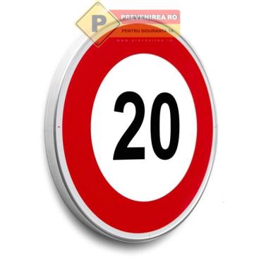 Indicatoare rutiere 20 km/h - semn limita de viteza durabil