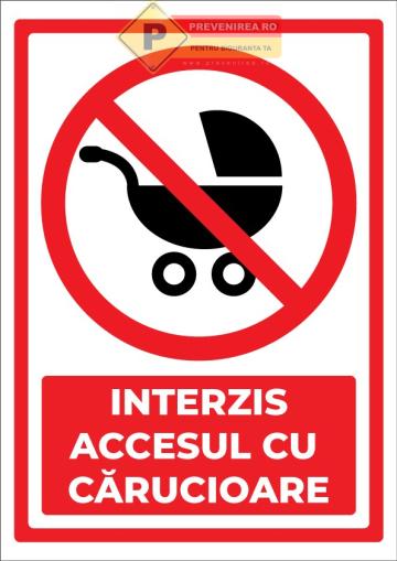 Indicator interzis accesul cu carucioare