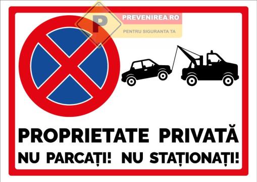 Indicator nu parcati si nu stationati