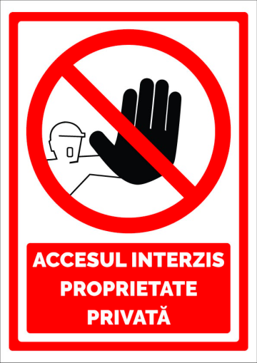 Indicator pentru siguranta accesul interzis proprietate