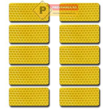 Stickere reflectorizante dreptunghiulare personalizate de la Prevenirea Pentru Siguranta Ta G.I. Srl