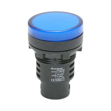 Indicator semnalizare LED albastru 220V AC 30mm Breckner