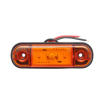 Lampa gabarit laterala ovala LED 12V-24V galbena 3 LED-uri