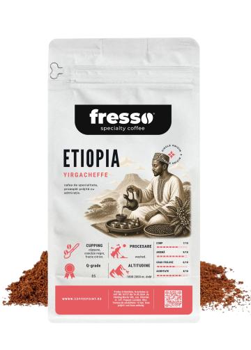Cafea de origine proaspat prajita Fresso Etiopia Yirgacheffe de la Vending Master Srl