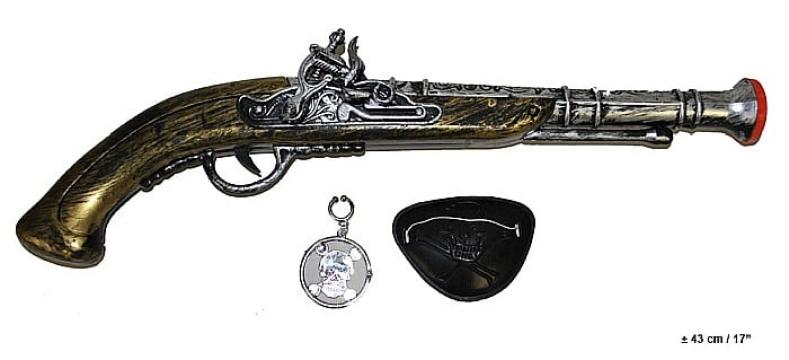 Set accesorii party Pistol pirati cu petic ochi si cercel de la Hobbyplanet Romania