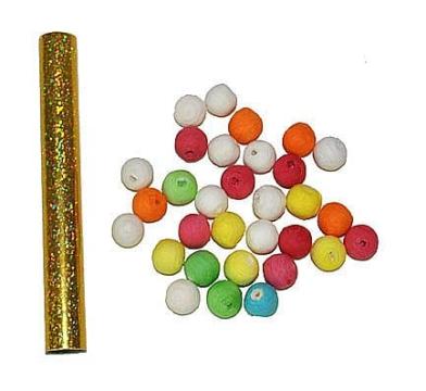Jucarie Set teava suflat cu 30 bile din bumbac colorate de la Hobbyplanet Romania