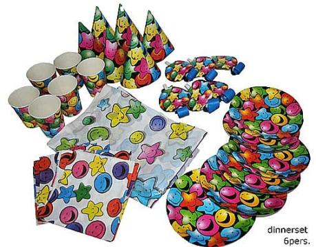 Miniaturi Set vesela Petrecere Smilies , 6 persoane - 64217
