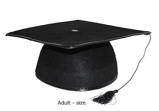 Toca absolvire adulti neagra din poliester, accesoriu festiv de la Hobbyplanet Romania