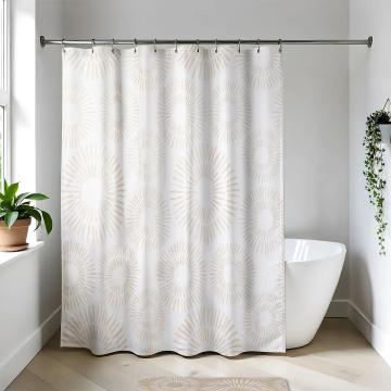 Perdea dus eva 180x180 cm - design spirale - alb de la URBANIX SRL
